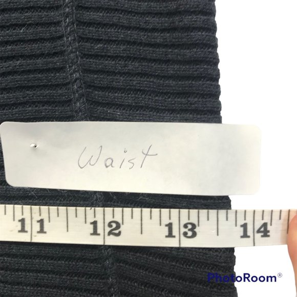 ATHLETA Sweater Dress XS Black Organic Cotton & Wool Moc Turtleneck Long Sleeve - Picture 7 of 11